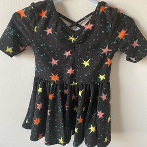 Dot dot smile black star dress